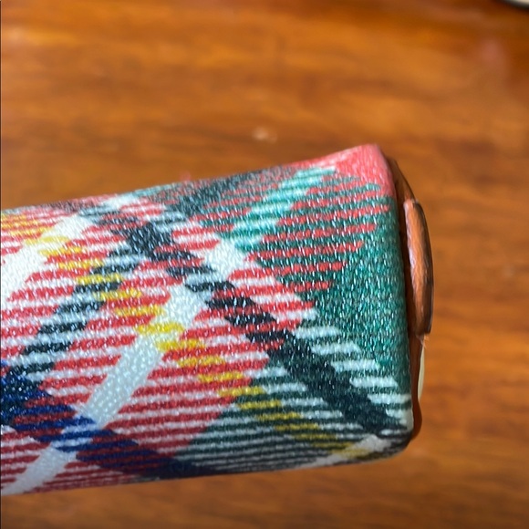 Vintage Dooney & Bourke Plaid Chatham Tartan PVC Leather Zip Pouch - Picture 4 of 8